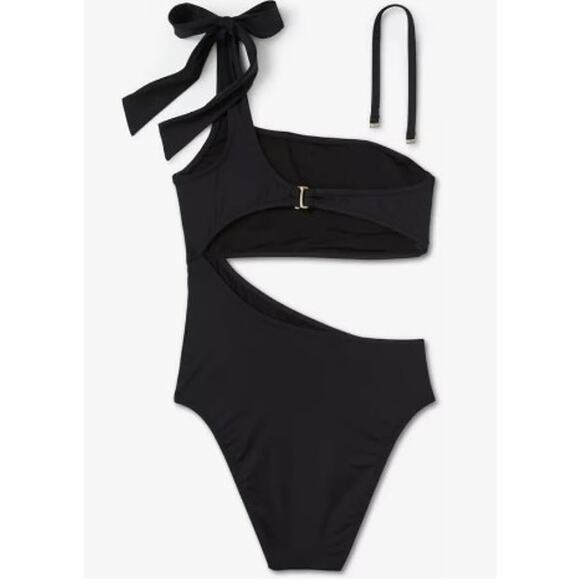 Shade & Shore Size: XS (0-2) Swimsuit 1-pc Black NWT plus mesh top cover - Picture 4 of 9